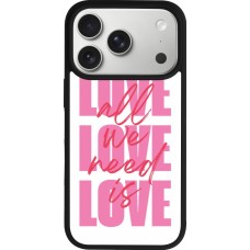 Coque iPhone 17 Pro - Silicone rigide noir Saint Valentines Day 26 Love all we need is