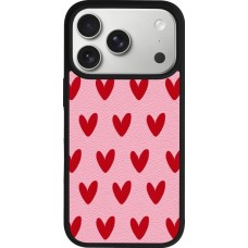 Coque iPhone 17 Pro - Silicone rigide noir Saint Valentines Day 26 Pattern heart