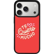 Coque iPhone 17 Pro - Silicone rigide noir Saint Valentines Day 26 Te quiero mucho