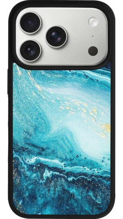 iPhone 17 Pro Case Hülle - Silikon schwarz Sea Foam Blue