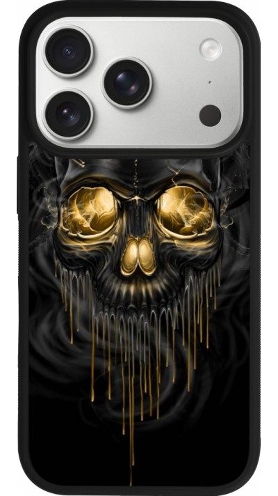 iPhone 17 Pro Case Hülle - Silikon schwarz Skull 02