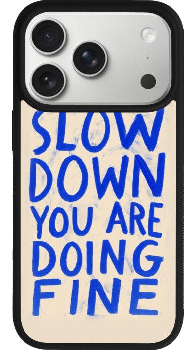 iPhone 17 Pro Case Hülle - Silikon schwarz Slow down 2026