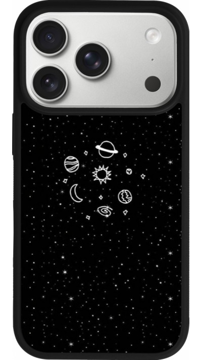 iPhone 17 Pro Case Hülle - Silikon schwarz Space Doodle