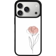 iPhone 17 Pro Case Hülle - Silikon schwarz Spring 23 minimalist flower