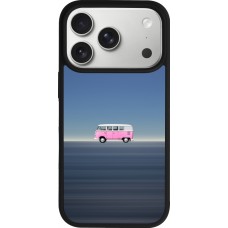 Coque iPhone 17 Pro - Silicone rigide noir Spring 23 pink bus