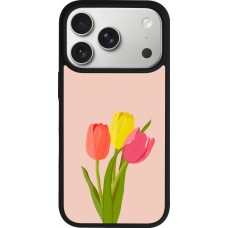 iPhone 17 Pro Case Hülle - Silikon schwarz Spring 23 tulip trio