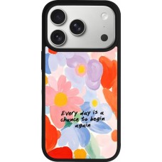iPhone 17 Pro Case Hülle - Silikon schwarz Every day is a chance Spring 2026
