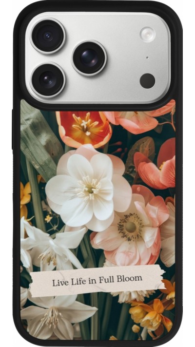 Coque iPhone 17 Pro - Silicone rigide noir Full Bloom Spring 2026