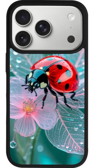 Coque iPhone 17 Pro - Silicone rigide noir Ladybird in bloom Spring 2026