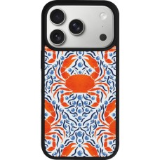 iPhone 17 Pro Case Hülle - Silikon schwarz Crabs and pearls Summer 2026