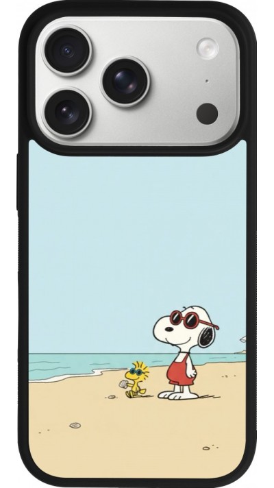 iPhone 17 Pro Case Hülle - Silikon schwarz Snoopy on the beach Summer 2026