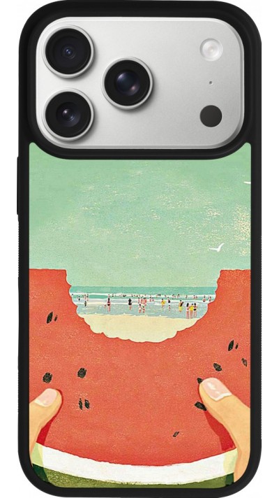 iPhone 17 Pro Case Hülle - Silikon schwarz Views through a watermelon Summer 2026