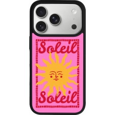 Coque iPhone 17 Pro - Silicone rigide noir Sun sun 2026