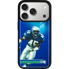 Coque iPhone 17 Pro - Silicone rigide noir Super Bowl 26 Seattle 1