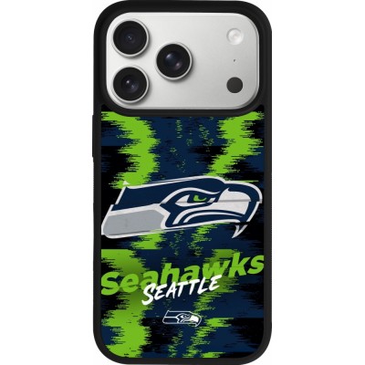 Coque iPhone 17 Pro - Silicone rigide noir Super Bowl 26 Seattle 2