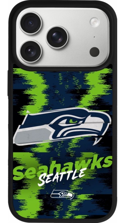 Coque iPhone 17 Pro - Silicone rigide noir Super Bowl 26 Seattle 2