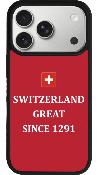 iPhone 17 Pro Case Hülle - Silikon schwarz Switzerland Great Since 1291