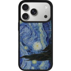 iPhone 17 Pro Case Hülle - Silikon schwarz Kunstbild - Sternennacht - Van Gogh