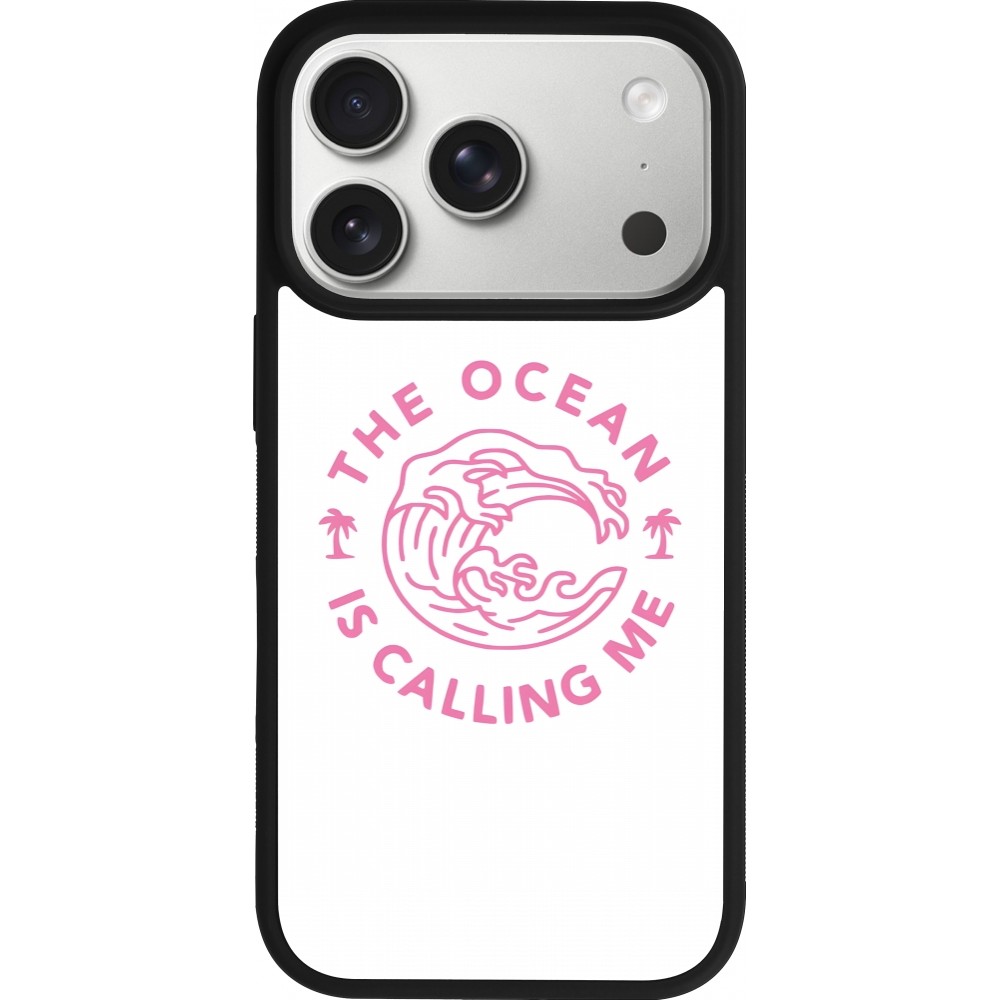 iPhone 17 Pro Case Hülle - Silikon schwarz The Ocean is calling me