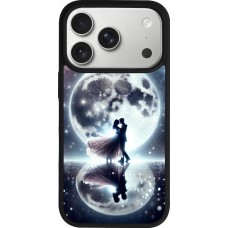 iPhone 17 Pro Case Hülle - Silikon schwarz Valentin 2024 Liebe unter dem Mond