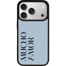 iPhone 17 Pro Case Hülle - Silikon schwarz Valentine 2024 mucho amor azul