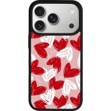 iPhone 17 Pro Case Hülle - Silikon schwarz Valentine 2024 with love heart