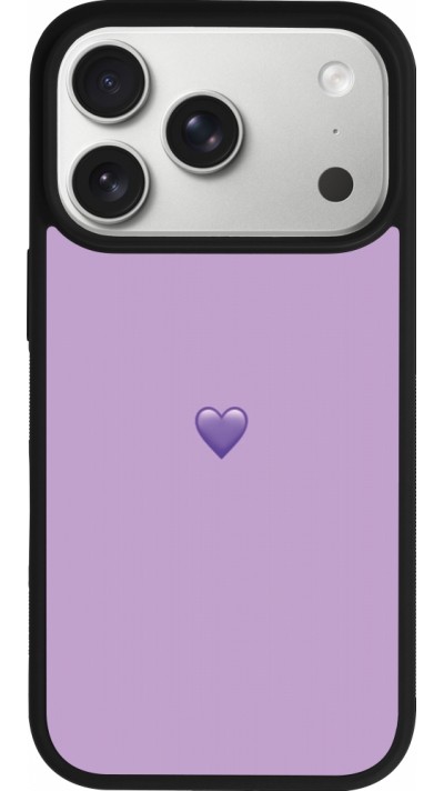 iPhone 17 Pro Case Hülle - Silikon schwarz Valentine 2023 purpule single heart