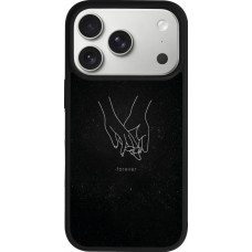 iPhone 17 Pro Case Hülle - Silikon schwarz Valentine 2023 hands forever