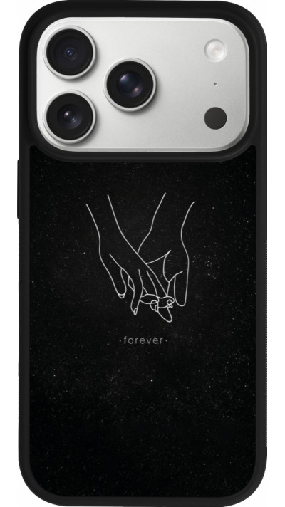 iPhone 17 Pro Case Hülle - Silikon schwarz Valentine 2023 hands forever