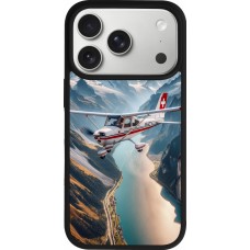 iPhone 17 Pro Case Hülle - Silikon schwarz Schweizer Alpenflug