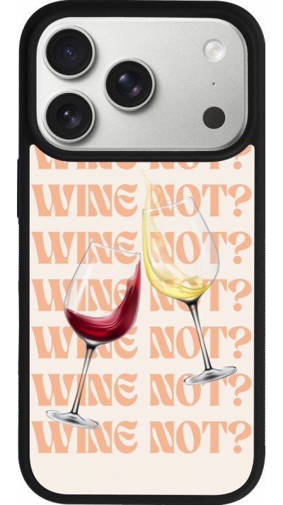 iPhone 17 Pro Case Hülle - Silikon schwarz Wine not