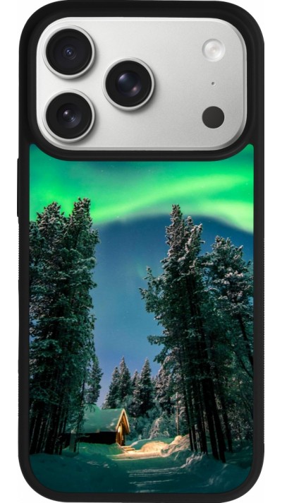 iPhone 17 Pro Case Hülle - Silikon schwarz Winter 22 Northern Lights