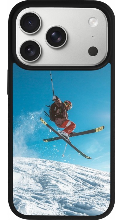 iPhone 17 Pro Case Hülle - Silikon schwarz Winter 22 Ski Jump