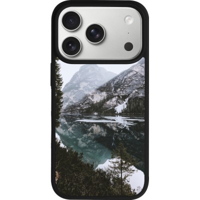 iPhone 17 Pro Case Hülle - Silikon schwarz Winter 22 snowy mountain and lake