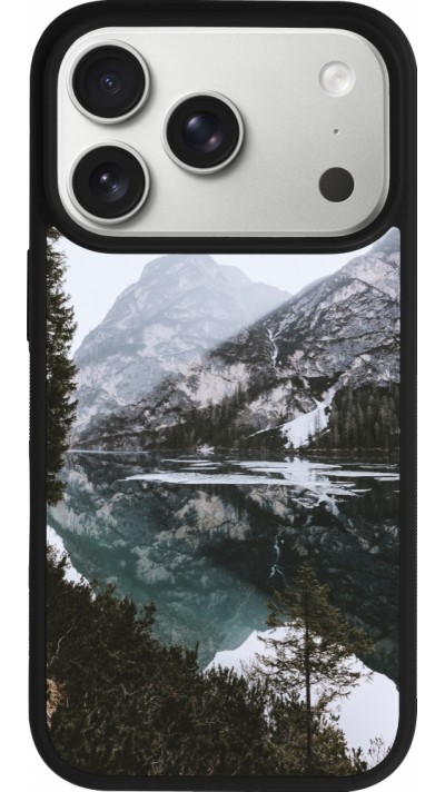 iPhone 17 Pro Case Hülle - Silikon schwarz Winter 22 snowy mountain and lake