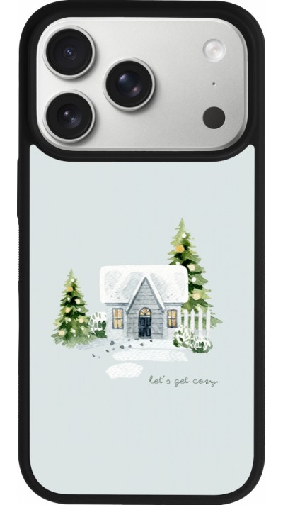 Coque iPhone 17 Pro - Silicone rigide noir Winter 25 Cosy House
