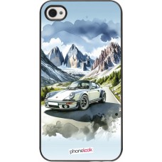 Coque iPhone 4/4s - Porsche 911 Mountain Watercolor