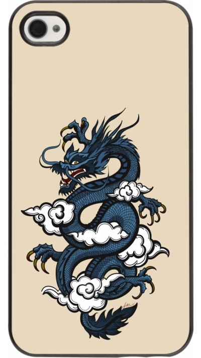 iPhone 4/4s Case Hülle - Blue Dragon Tattoo