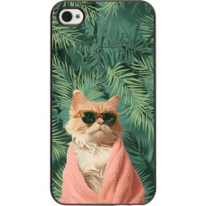 iPhone 4/4s Case Hülle - Cat Summer Palms