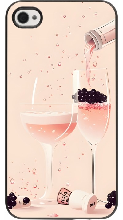 iPhone 4/4s Case Hülle - Champagne Pouring Pink