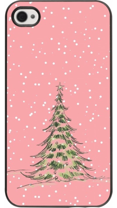Coque iPhone 4/4s - Christmas 25 Pink Tree