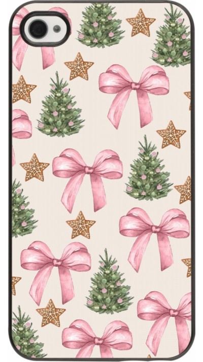Coque iPhone 4/4s - Christmas 25 Vintage Ribbons