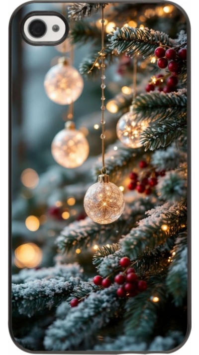 Coque iPhone 4/4s - Christmas 25 Xmas Decorated Tree