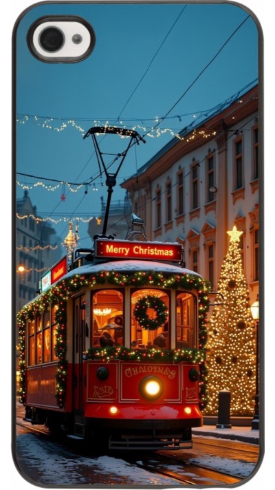 Coque iPhone 4/4s - Christmas 25 Xmas Train