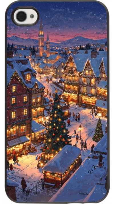 Coque iPhone 4/4s - Christmas 25 Xmas Village