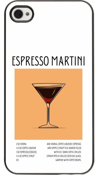 Coque iPhone 4/4s - Cocktail recette Espresso Martini