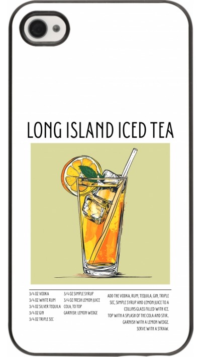 iPhone 4/4s Case Hülle - Cocktail Rezept Long Island Ice Tea