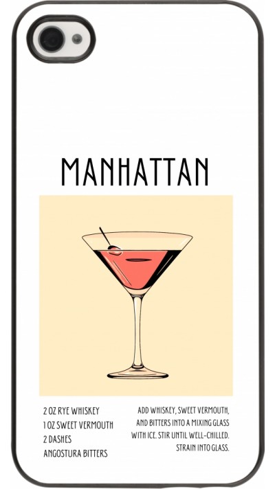 iPhone 4/4s Case Hülle - Cocktail Rezept Manhattan