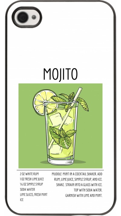 iPhone 4/4s Case Hülle - Cocktail Rezept Mojito