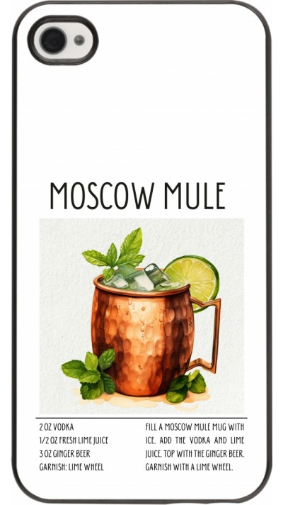 iPhone 4/4s Case Hülle - Cocktail Rezept Moscow Mule
